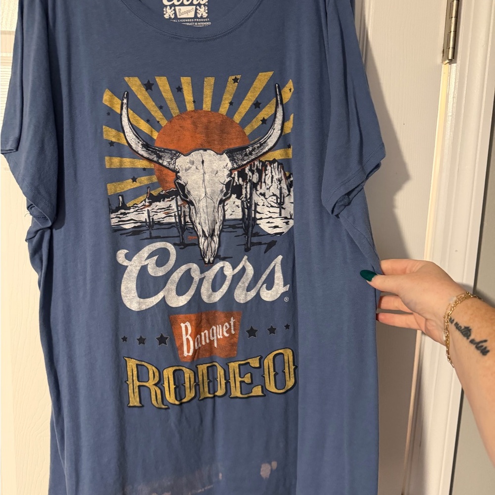 Torrid Blue Coors Rodeo Graphic Tee